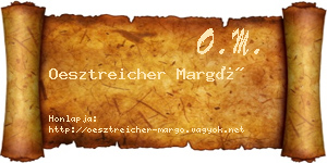 Oesztreicher Margó névjegykártya